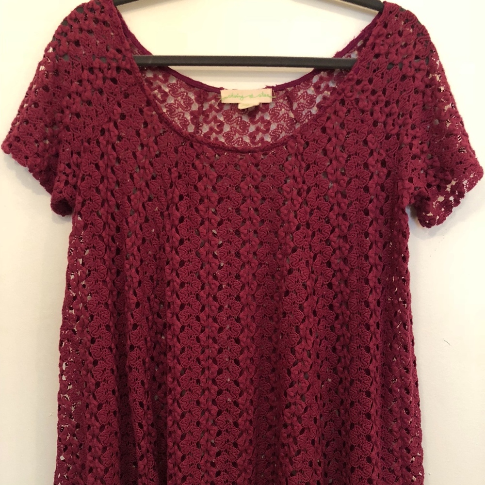 Crochet high-low top